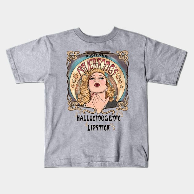 Professor River Song's Hallucinogenic Lipstick Kids T-Shirt by MonicaLaraArt